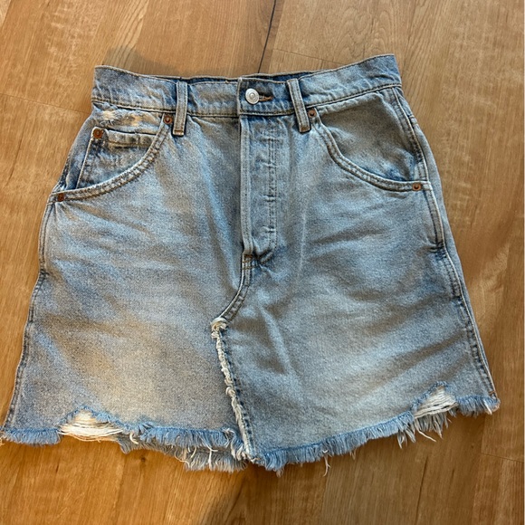 Free People denim mini skirt size 25 - Picture 1 of 4